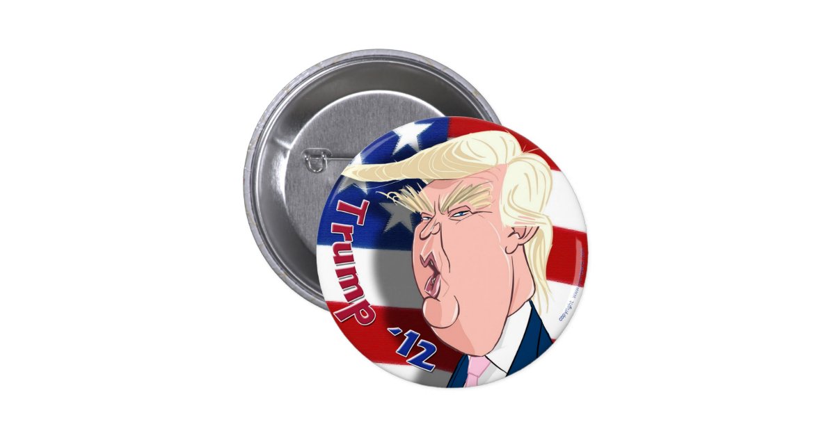 Donald Trump Cartoon Collector's Button | Zazzle