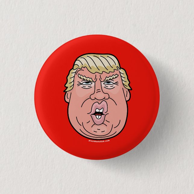 Donald Trump cartoon face 2016 button/pin Button (Front)