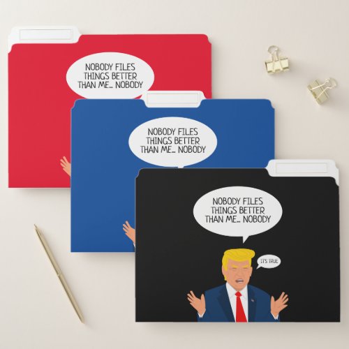 Donald Trump cartoon repulican politics custom File Folder