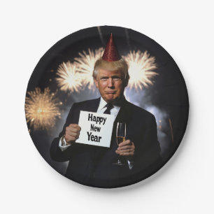 Donald Trump Celebrates New Year’s in Style Paper Plates