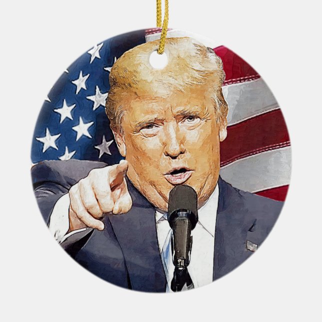 Donald Trump Ceramic Ornament (Front)