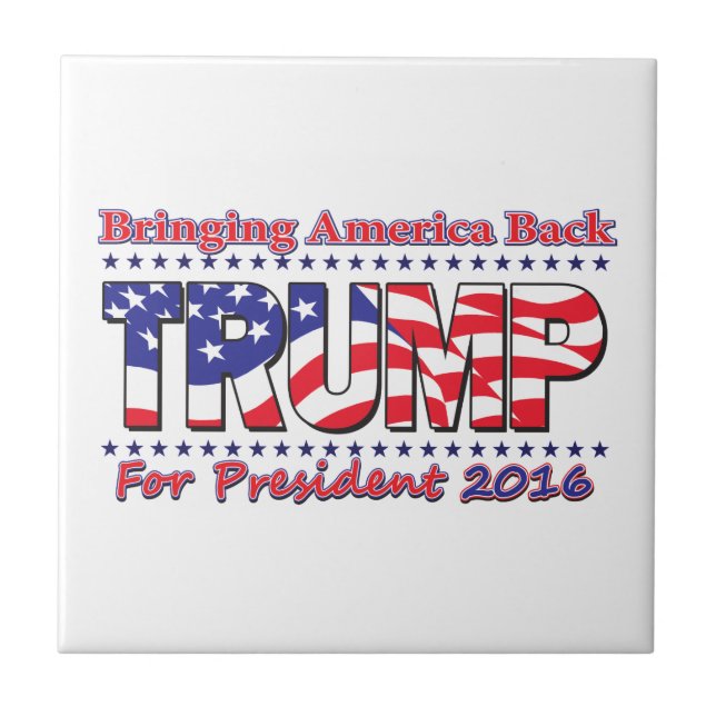 Donald Trump Ceramic Tile (Front)