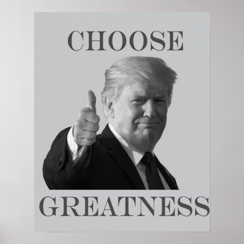 Donald Trump Choose Greatness Poster