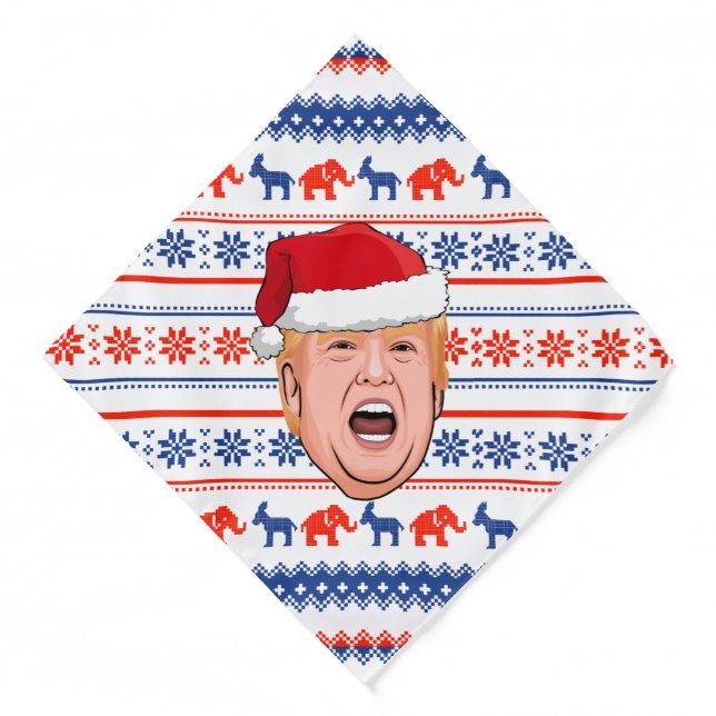 DONALD TRUMP Christmas Bandana (Front)