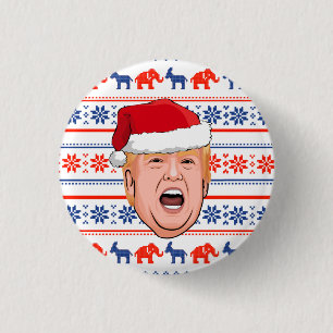 DONALD TRUMP Christmas Button