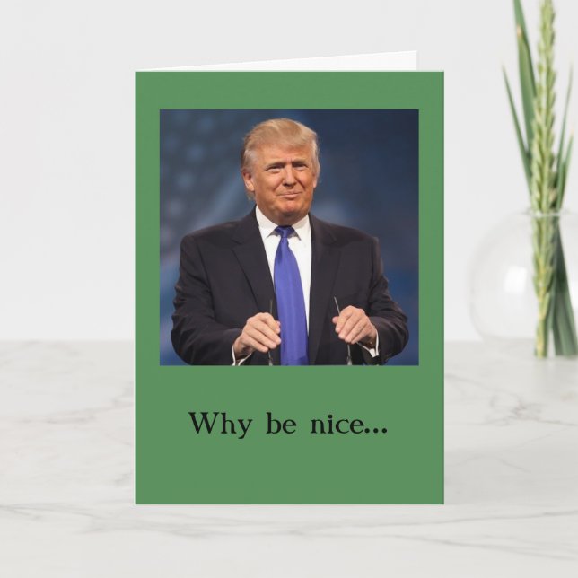 Donald Trump Christmas Card -- Naughty and Nice (Front)