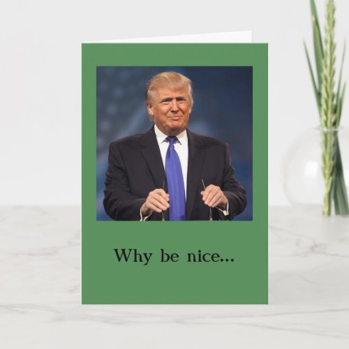 Donald Trump Christmas Card  Naughty and Nice
