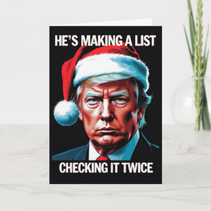 Donald Trump Christmas Card   Patriotic Holiday