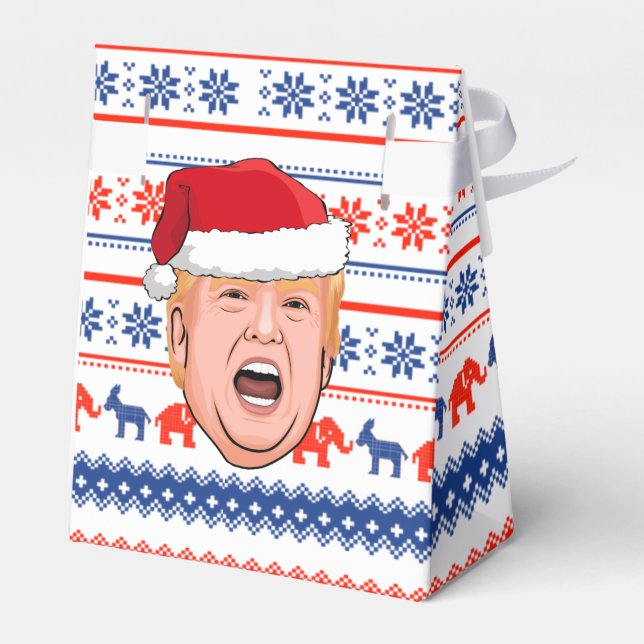 DONALD TRUMP Christmas Favor Boxes (Back Side)
