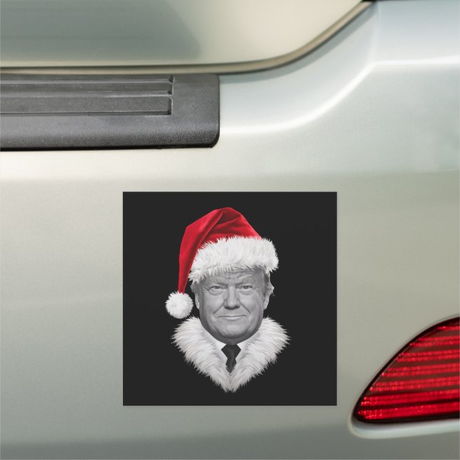 Donald Trump Christmas Funny Santa Hat Gift  Car Magnet (In Situ)