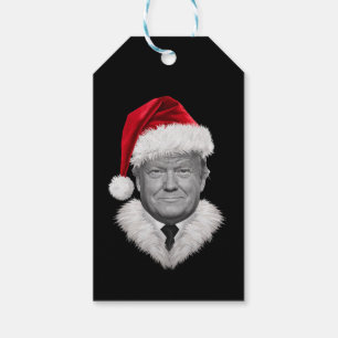 Donald Trump Christmas Funny Santa Hat Gift Gift Tags