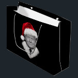 Donald Trump Christmas Funny Santa Hat Gift  Large Gift Bag<br><div class="desc">Donald Trump Christmas Funny Santa Hat Gift</div>