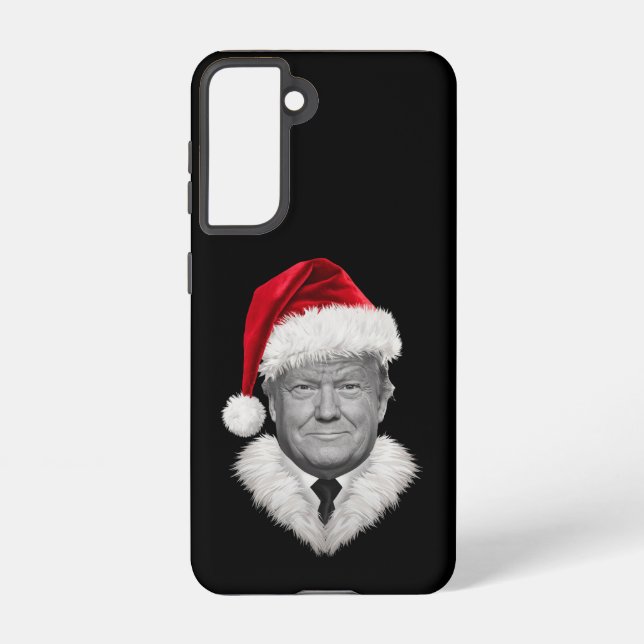 Donald Trump Christmas Funny Santa Hat Gift  Samsung Galaxy Case (Back)