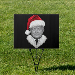 Donald Trump Christmas Funny Santa Hat Gift  Sign
