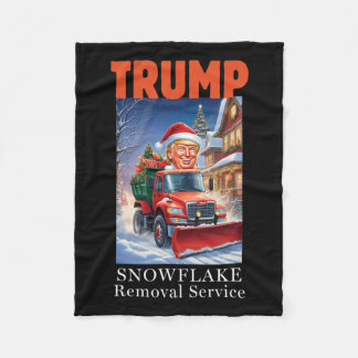 Donald Trump Christmas Funny Snowflake Removal Fleece Blanket