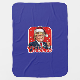 Donald Trump Christmas Santa Claus Art Baby Blanket