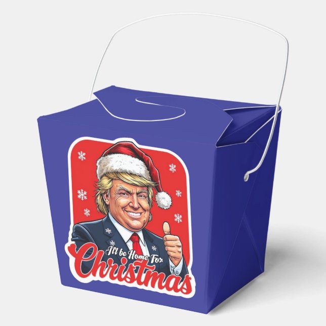 Donald Trump Christmas Santa Claus Art Favor Boxes (Front)