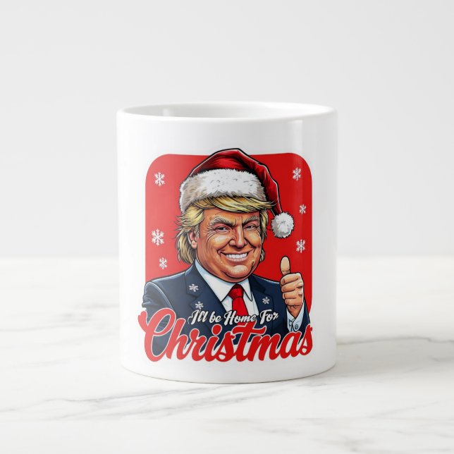 Donald Trump Christmas Santa Claus Art Giant Coffee Mug (Front)