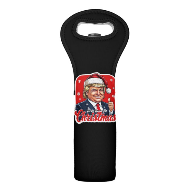 Donald Trump Christmas Santa Claus Art Wine Bag (Front)