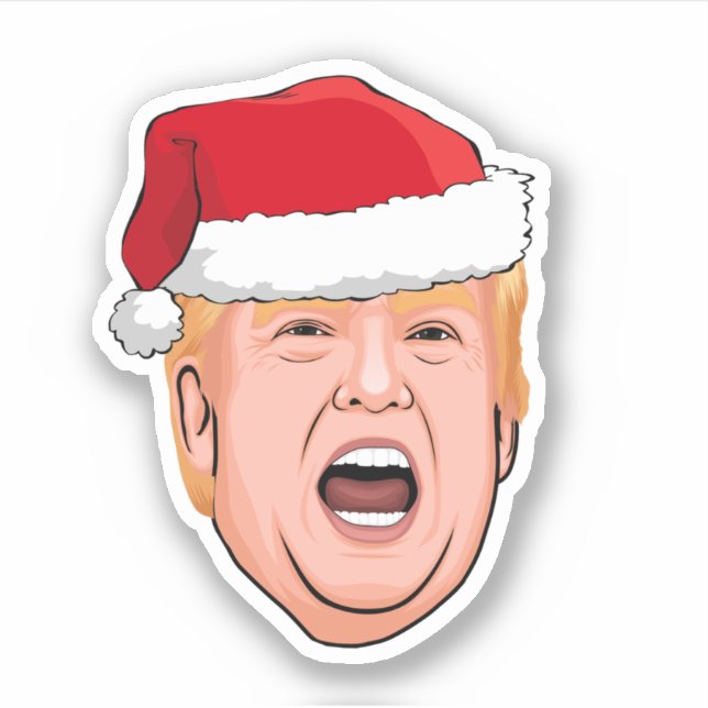 DONALD TRUMP Christmas Sticker (Front)