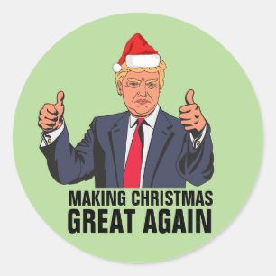 DONALD TRUMP CHRISTMAS STICKERS