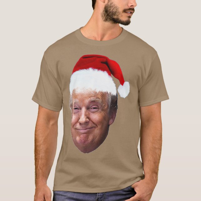 Donald Trump Christmas T Shirt Funny MAGA santa (Front)