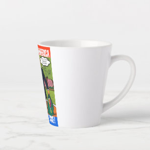 DONALD TRUMP - CLEANING UP AMERICA, ONE BAG A TIME LATTE MUG