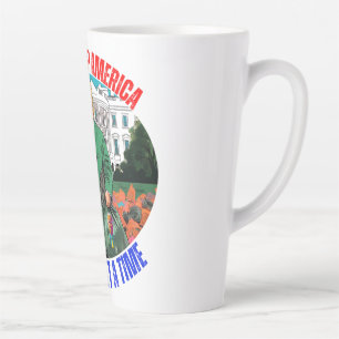 DONALD TRUMP-CLEANING UP AMERICA ONE BAG AT A TIME LATTE MUG