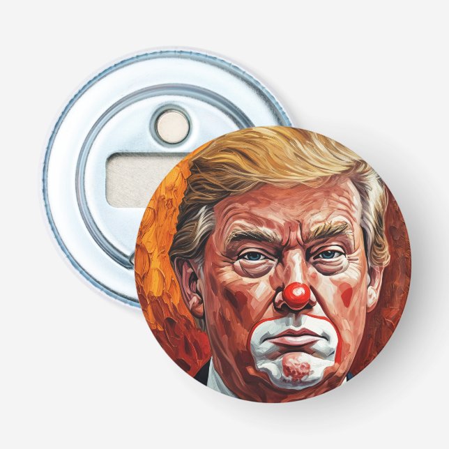 donald trump clown  bottle opener (Front)