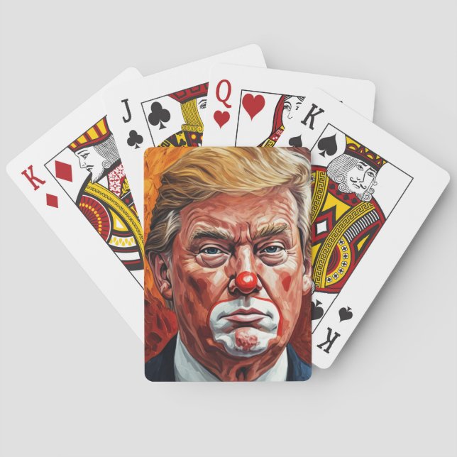 donald trump clown  poker cards (Back)
