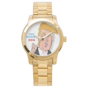Donald Trump Comic Cartoon Billionaire Gold Watch