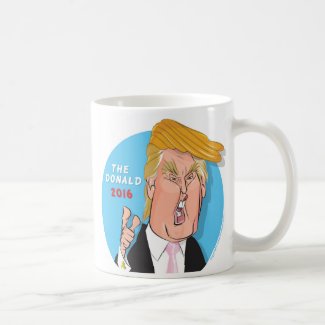 Donald Trump Comic Cartoon Caricature Coffee mug