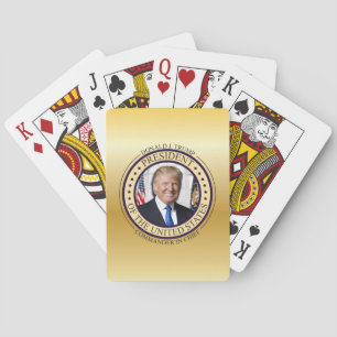 DONALD TRUMP COMMANDER IN CHIEF GOLD PRESIDENTIAL POKER CARDS