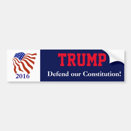 Donald Trump Constitution Flag Bumper Sticker