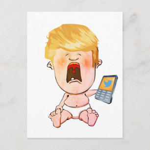 Donald Trump Crying Baby Postcard