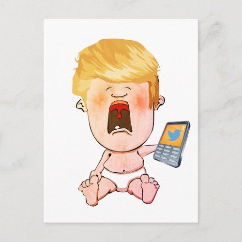 Donald Trump  Crying Baby Postcard