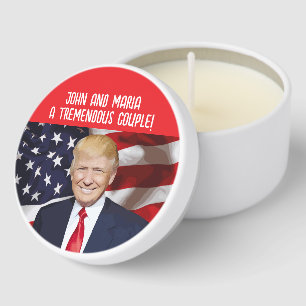 DONALD TRUMP CUSTOM WEDDING FAVOR CANDLES