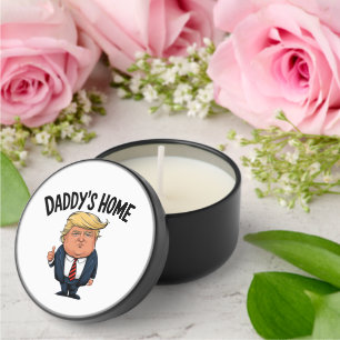 Donald Trump Daddy Is Home Mini Candle Favors