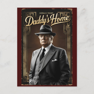 Donald Trump Daddy's Home Funny Christmas MAGA Postcard