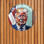 Donald Trump  Dart Board<br><div class="desc">The board features a satirical caricature design of Donald Trump. Add Your Funny Message and have fun during the USA elections.</div>