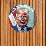 Donald Trump Dart Board<br><div class="desc">The board features a satirical caricature design of Donald Trump. Add Your Funny Message and have fun during the USA elections.</div>