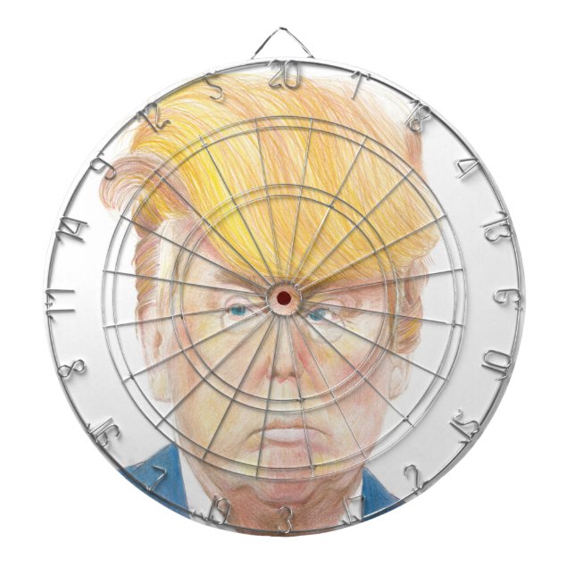 Donald Trump dartboard With Darts (Front)