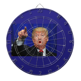Donald Trump Dartboard With Darts