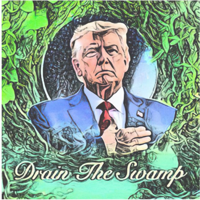 Donald trump Drain The Swamp 2024 decal (Front)