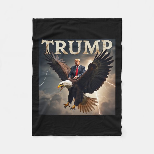 Donald Trump Eagle Usa President America  Fleece Blanket (Front)