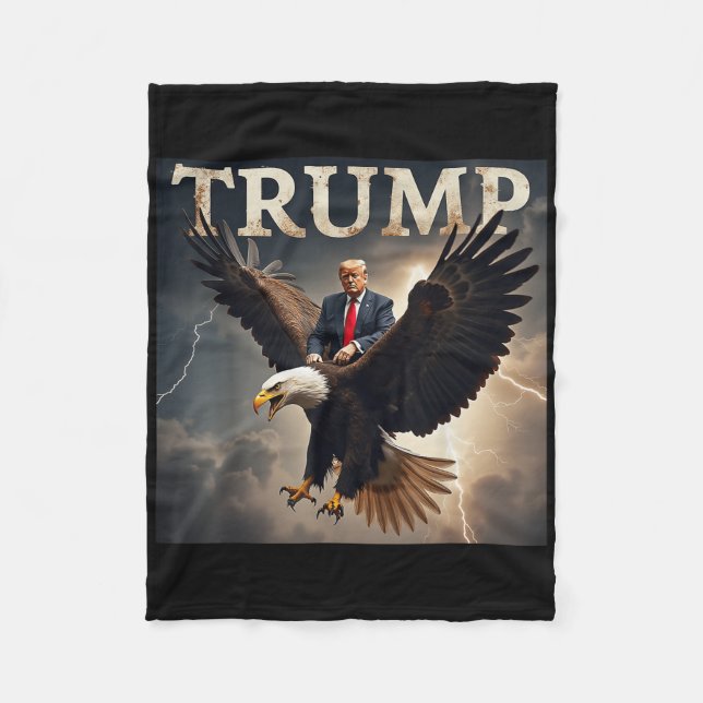 Donald Trump Eagle Usa President America  Fleece Blanket (Front)