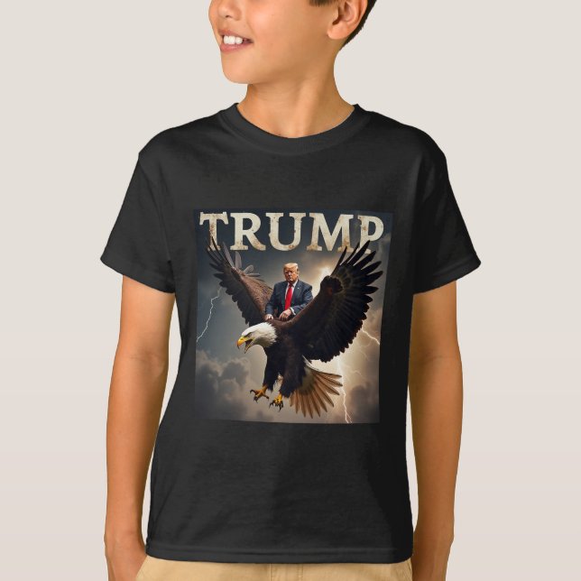 Donald Trump Eagle Usa President America  T-Shirt (Front)