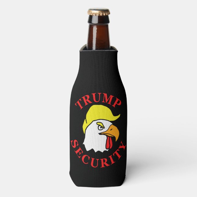 Donald Trump Election Security Bottle Cooler (Bottle Front)