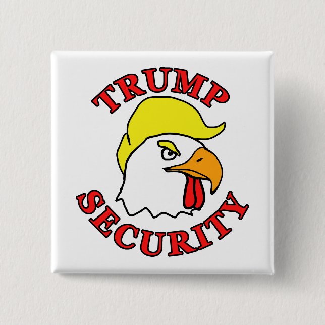 Donald Trump Election Security Pinback Button (Front)