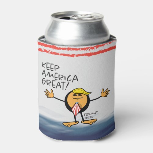 Donald Trump Emoji Cartoon KAG House Flag Can Cooler